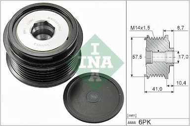 Ģeneratora brīvgaitas mehānisms Schaeffler INA 535 0282 10 1