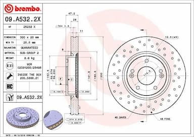 Bremžu diski BREMBO 09.A532.2X 1