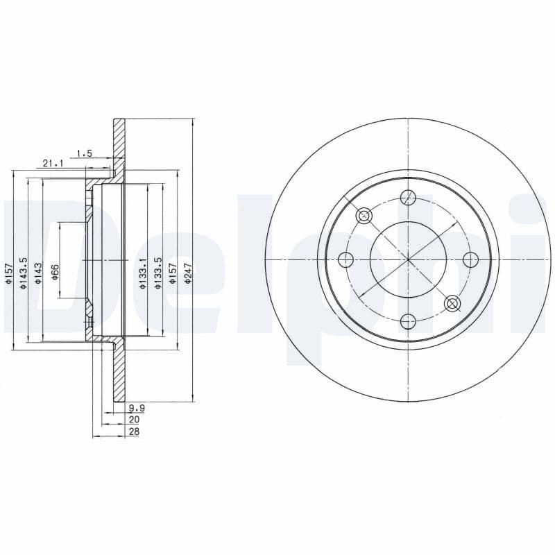 Bremžu diski DELPHI BG2213 1