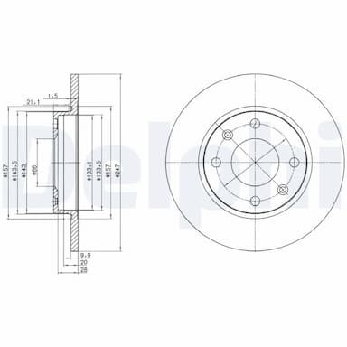 Bremžu diski DELPHI BG2213 1