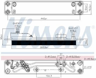 Eļļas radiators, Automātiskā pārnesumkārba NISSENS 90837 6