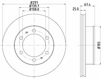 Bremžu diski HELLA 8DD 355 116-821 4