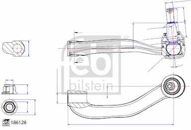 Stūres šķērsstiepņa uzgalis FEBI BILSTEIN 186128 1