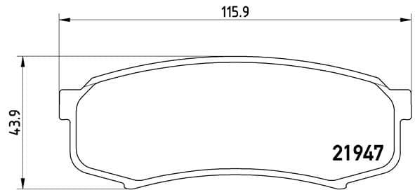 Bremžu uzliku kompl., Disku bremzes BREMBO P 83 024 1