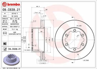 Bremžu diski BREMBO 09.C639.21 1