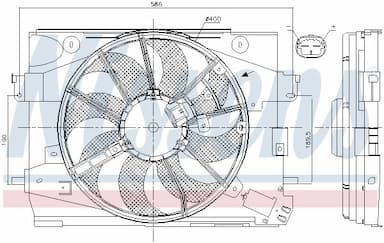 Ventilators, Motora dzesēšanas sistēma NISSENS 85892 6