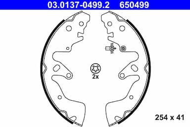Bremžu loku komplekts ATE 03.0137-0499.2 1