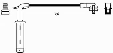 Augstsprieguma vadu komplekts NGK 8571 2