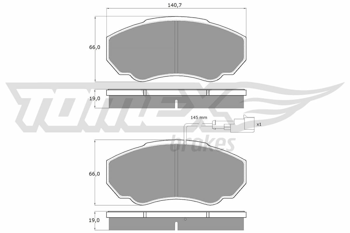 Bremžu uzliku kompl., Disku bremzes TOMEX Brakes TX 12-45 1