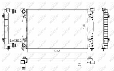 Radiators, Motora dzesēšanas sistēma NRF 50539A 5