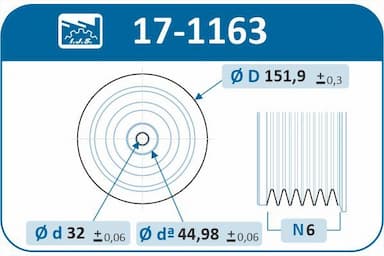 Piedziņas skriemelis, Kloķvārpsta IJS GROUP 17-1163 2