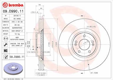 Bremžu diski BREMBO 09.D990.11 1