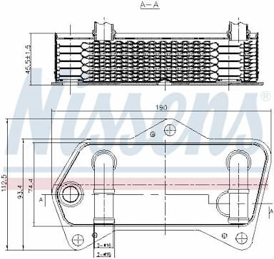 Eļļas radiators, Automātiskā pārnesumkārba NISSENS 90653 5