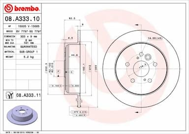 Bremžu diski BREMBO 08.A333.11 1