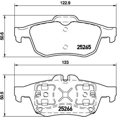 Bremžu uzliku kompl., Disku bremzes BREMBO P 68 057 1