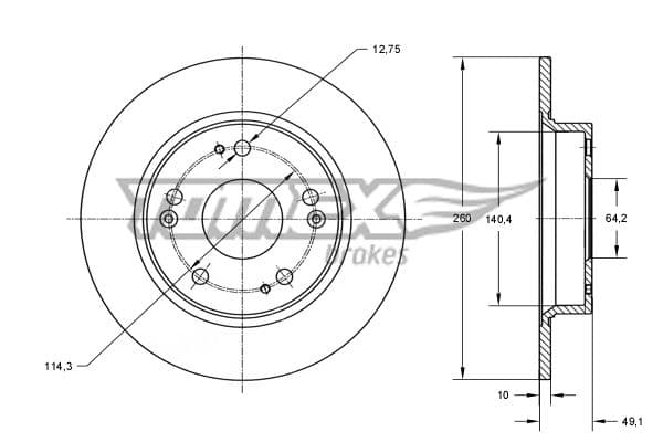 Bremžu diski TOMEX Brakes TX 73-82 1