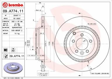 Bremžu diski BREMBO 09.A774.11 1