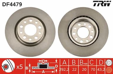 Bremžu diski TRW DF4479 1