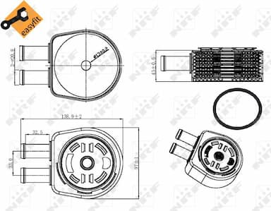 Eļļas radiators, Motoreļļa NRF 31310 5