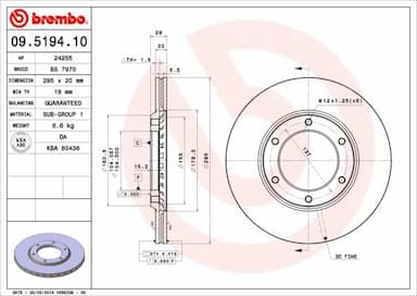 Bremžu diski BREMBO 09.5194.10 1