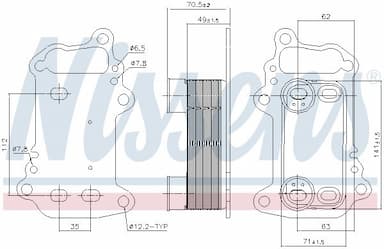 Eļļas radiators, Motoreļļa NISSENS 91151 5