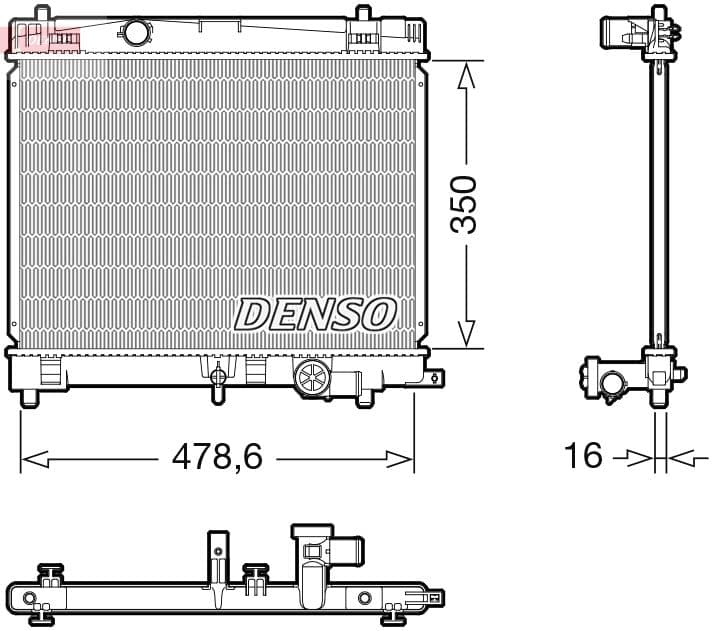 Radiators, Motora dzesēšanas sistēma DENSO DRM50137 1