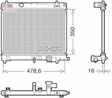 Radiators, Motora dzesēšanas sistēma DENSO DRM50137 1