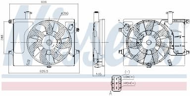 Ventilators, Motora dzesēšanas sistēma NISSENS 85897 6