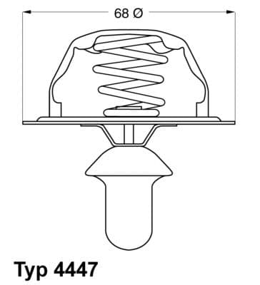 Termostats, Dzesēšanas šķidrums BorgWarner (Wahler) 4447.85D 1