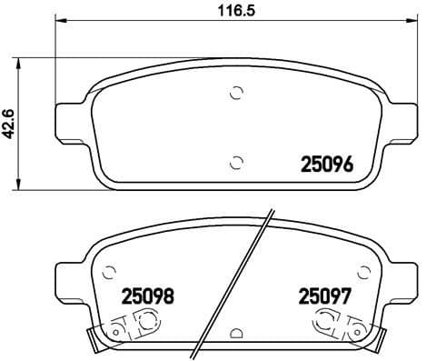 Bremžu uzliku kompl., Disku bremzes BREMBO P 59 080 1