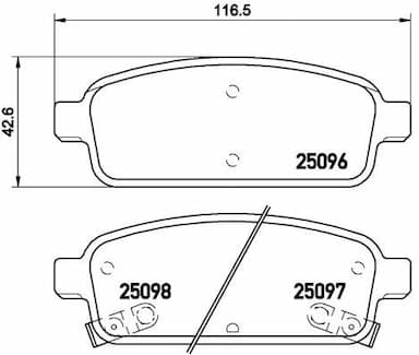 Bremžu uzliku kompl., Disku bremzes BREMBO P 59 080 1