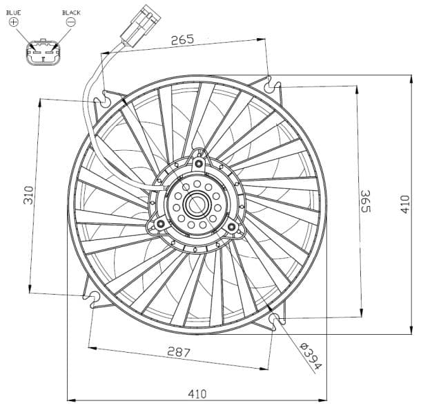 Ventilators, Motora dzesēšanas sistēma NRF 47962 1