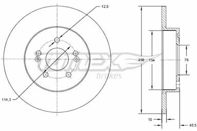 Bremžu diski TOMEX Brakes TX 73-05 1