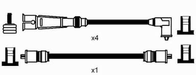 Augstsprieguma vadu komplekts NGK 2565 2