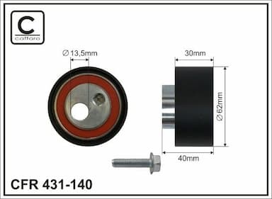 Spriegotājrullītis, Gāzu sadales mehānisma piedziņas siksna CAFFARO 431-140 1