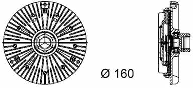 Sajūgs, Radiatora ventilators MAHLE CFC 93 000P 2