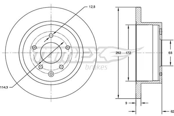 Bremžu diski TOMEX Brakes TX 72-89 1