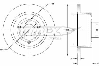 Bremžu diski TOMEX Brakes TX 72-89 1