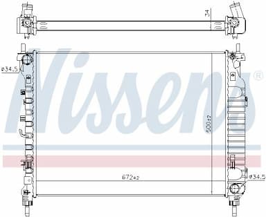 Radiators, Motora dzesēšanas sistēma NISSENS 606255 5