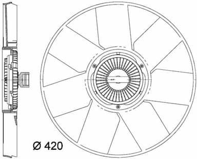 Ventilators, Motora dzesēšanas sistēma MAHLE CFF 472 000P 2