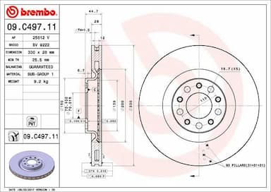 Bremžu diski BREMBO 09.C497.11 1