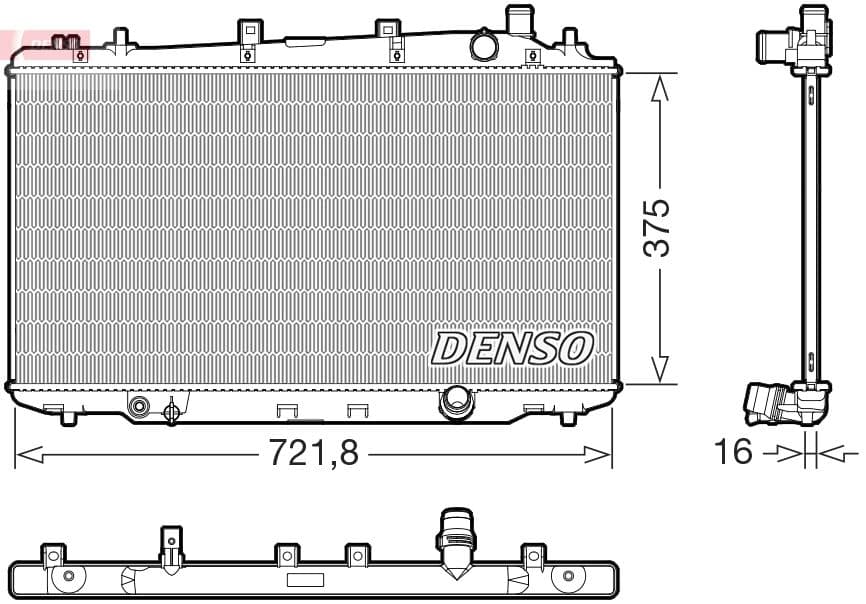 Radiators, Motora dzesēšanas sistēma DENSO DRM40056 1