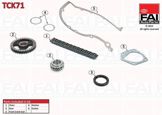 Sadales vārpstas piedziņas ķēdes komplekts FAI AutoParts TCK71 1