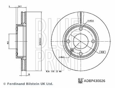 Bremžu diski BLUE PRINT ADBP430026 3