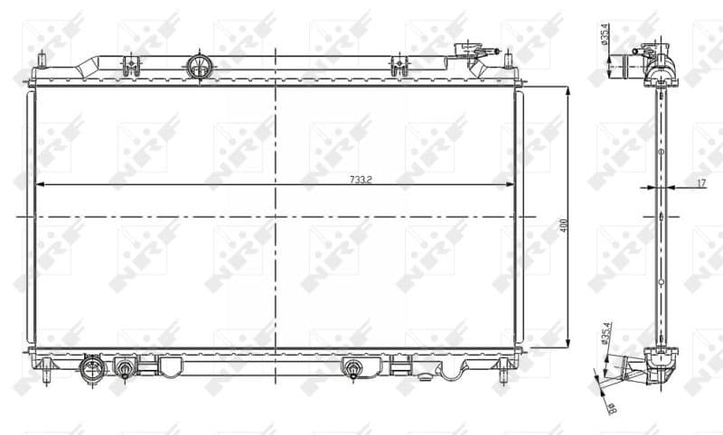 Radiators, Motora dzesēšanas sistēma NRF 56080 1