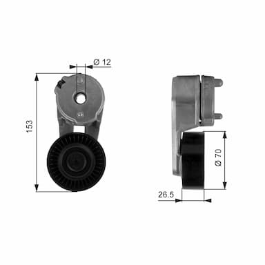 Siksnas spriegotājs, Ķīļsiksna GATES T38163 1