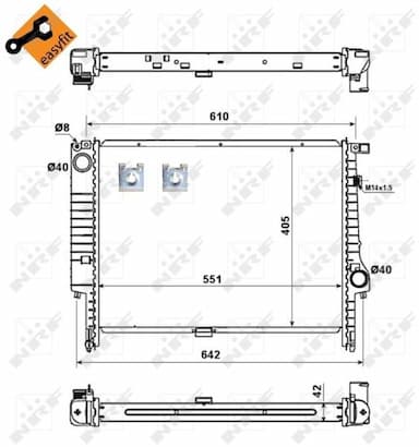 Radiators, Motora dzesēšanas sistēma NRF 58117 4