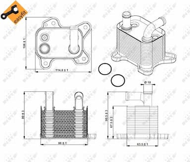 Eļļas radiators, Automātiskā pārnesumkārba NRF 31342 1