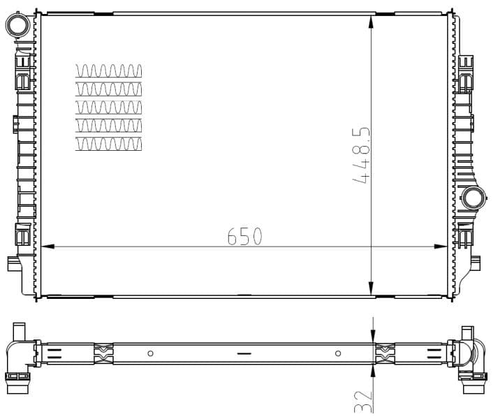 Radiators, Motora dzesēšanas sistēma NRF 550081 1