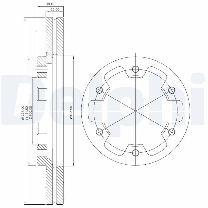 Bremžu diski DELPHI BG3422 1